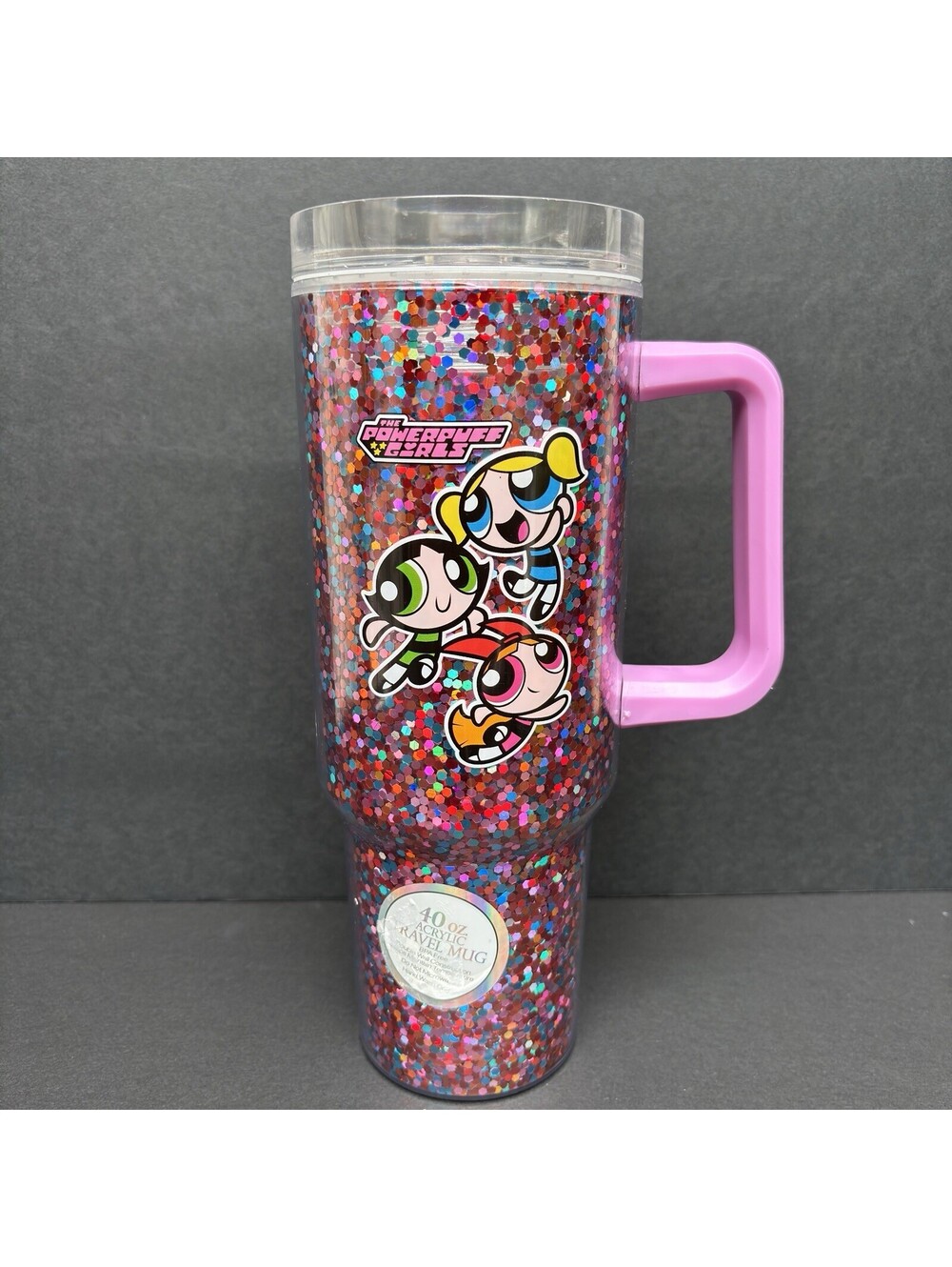 Powerpuff Girls Glitter Tumbler 40 oz with Handle